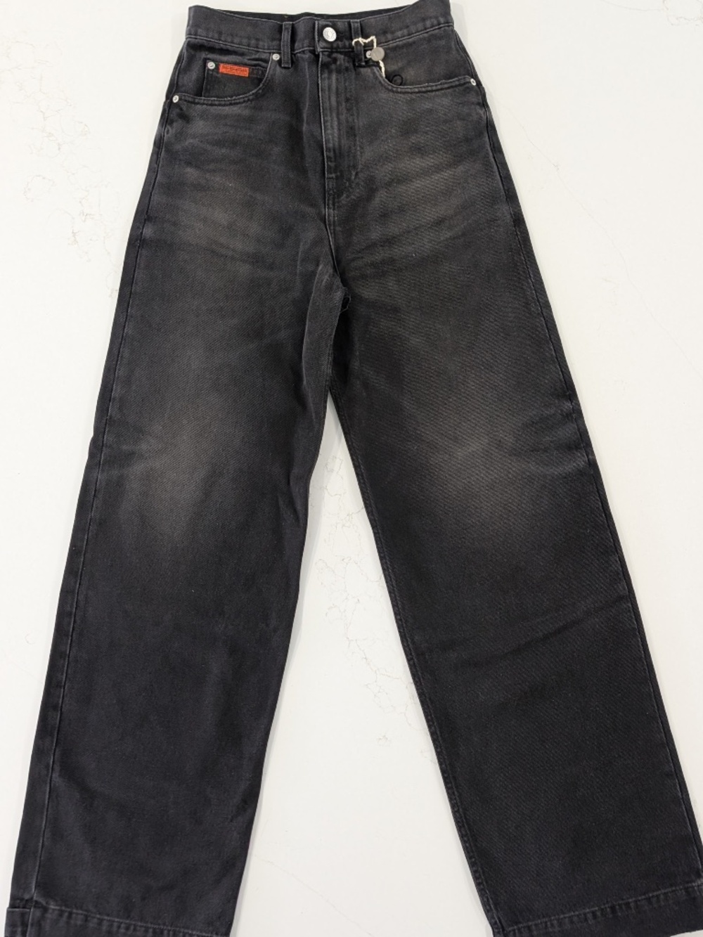 Martine Rose Wide-Leg Cowboy Wash Jeans – Faded Black – Size XS - 26 – NWT